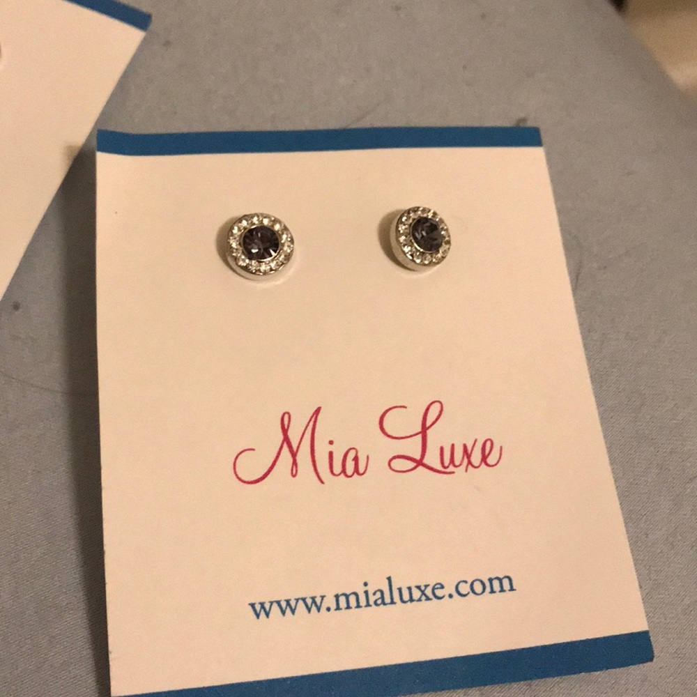 Lavender gemstone studs